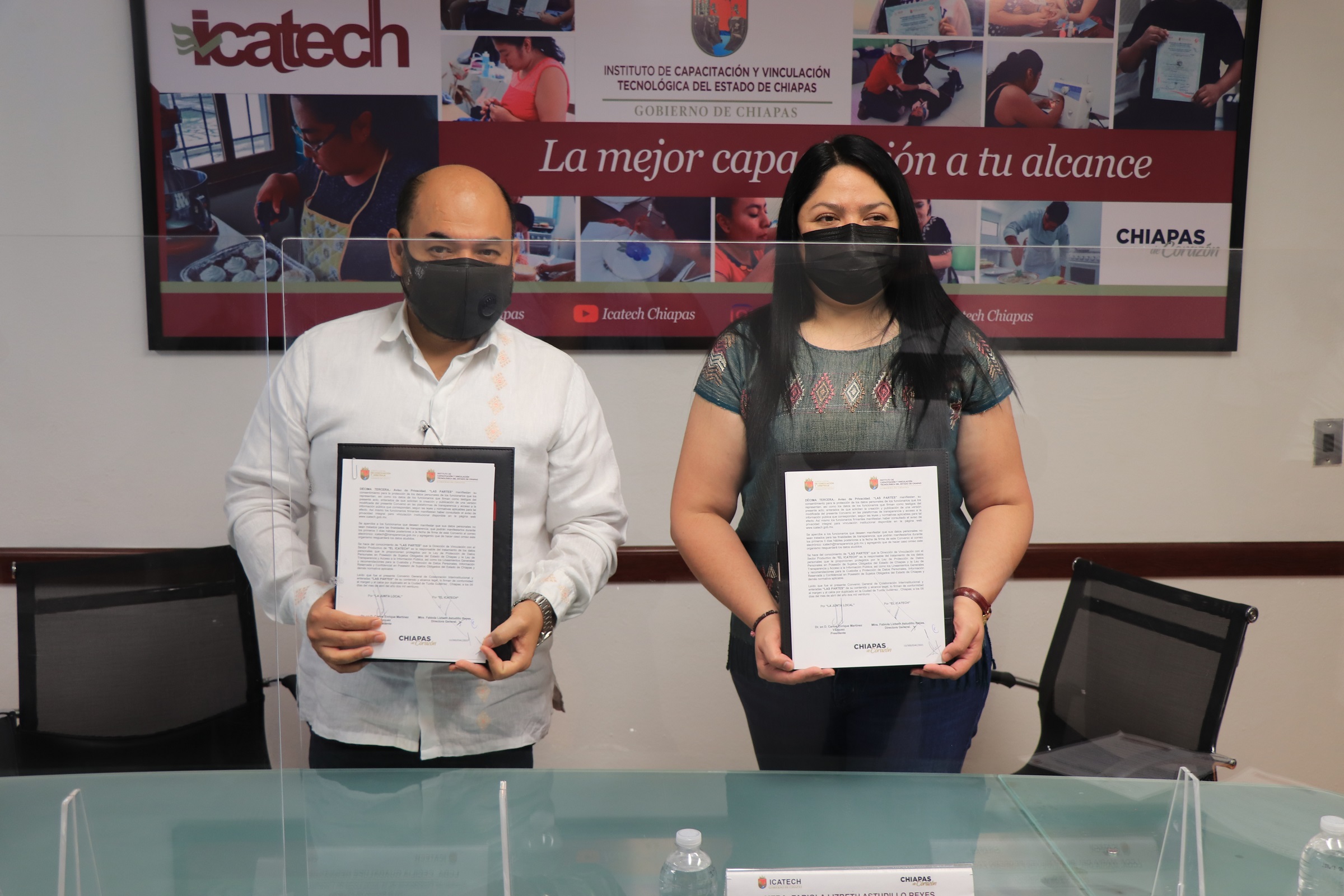 ICATECH y Junta Local de Conciliación y Arbitraje en  el Estado, firman Convenio de Colaboración